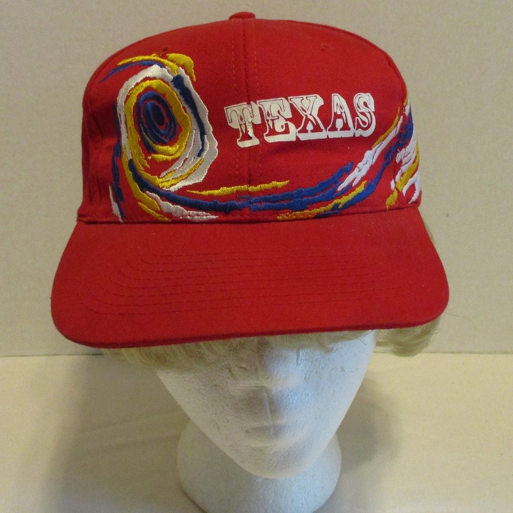 Texas Hat Nissun 1995 Men Adjustable Red White Blue Snapback Outdoors Beach Hat